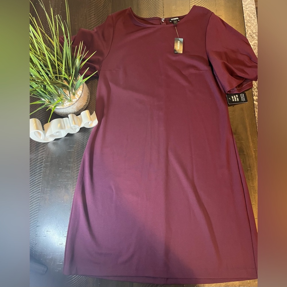Express Burgundy Women's Dress- NWT Size L